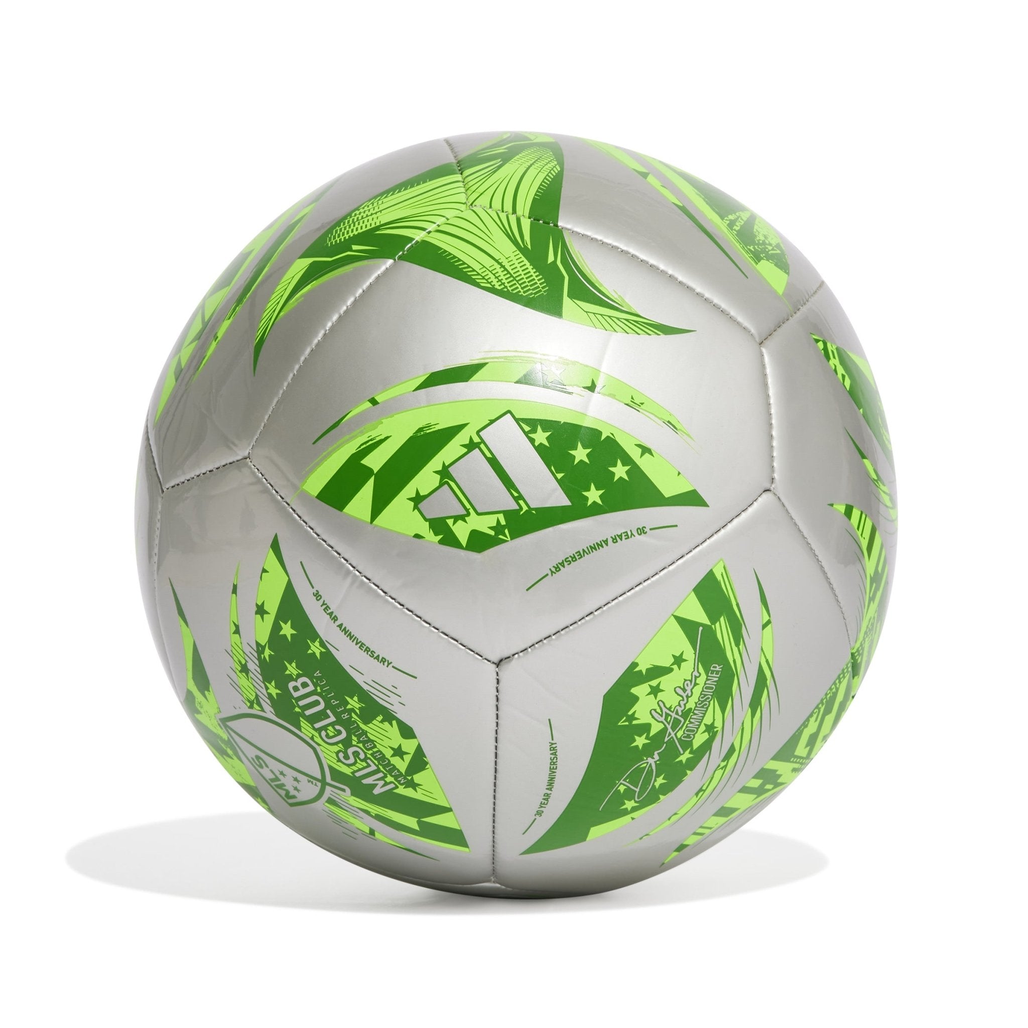 adidas MLS 25 Club Ball Silver/Green - Best Buy Soccer
